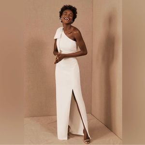 Monique Lhuillier BHLDN One Shoulder Wedding Dress